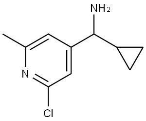 (2-CHLORO-6-METHYLPYRIDIN-4-YL)(CYCLOPROPYL)METHANAMINE Structure