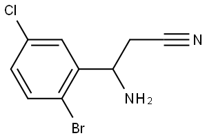 3-AMINO-3-(2-BROMO-5-CHLOROPHENYL)PROPANENITRILE Structure