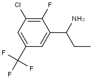 1-[3-CHLORO-2-FLUORO-5-(TRIFLUOROMETHYL)PHENYL]PROPAN-1-AMINE 구조식 이미지