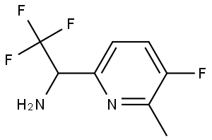 2,2,2-TRIFLUORO-1-(5-FLUORO-6-METHYL (2-PYRIDYL))ETHYLAMINE Structure