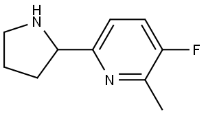 3-FLUORO-2-METHYL-6-(PYRROLIDIN-2-YL)PYRIDINE Structure