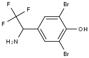 4-(1-AMINO-2,2,2-TRIFLUOROETHYL)-2,6-DIBROMOPHENOL Structure