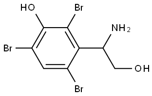 3-(1-AMINO-2-HYDROXYETHYL)-2,4,6-TRIBROMOPHENOL Structure