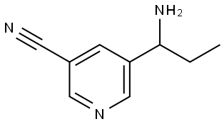 5-(1-AMINOPROPYL)PYRIDINE-3-CARBONITRILE Structure