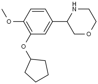 2-CYCLOPENTYLOXY-1-METHOXY-4-MORPHOLIN-3-YLBENZENE Structure