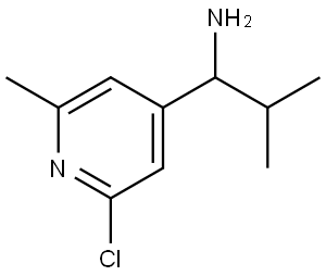 1-(2-CHLORO-6-METHYLPYRIDIN-4-YL)-2-METHYLPROPAN-1-AMINE 구조식 이미지