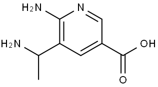 6-amino-5-(1-aminoethyl)pyridine-3-carboxylic acid Structure