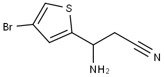 3-AMINO-3-(4-BROMOTHIOPHEN-2-YL)PROPANENITRILE 구조식 이미지