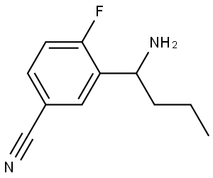 3-(1-AMINOBUTYL)-4-FLUOROBENZONITRILE Structure