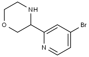 3-(4-bromopyridin-2-yl)morpholine Structure