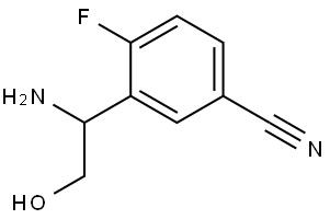 3-(1-AMINO-2-HYDROXYETHYL)-4-FLUOROBENZENECARBONITRILE Structure