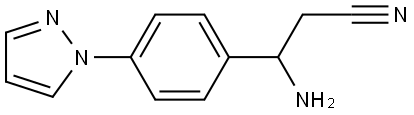 3-AMINO-3-(4-PYRAZOLYLPHENYL)PROPANENITRILE Structure