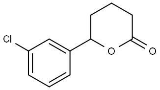 6-(3-chlorophenyl)oxan-2-one 구조식 이미지