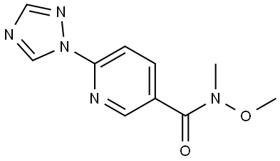 N-Methoxy-N-methyl-6-(1H-1,2,4-triazol-1-yl)-3-pyridinecarboxamide Structure