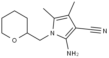 2-Amino-4,5-dimethyl-1-[(tetrahydro-2H-pyran-2-yl)methyl]-1H-pyrrole-3-carbonitrile Structure