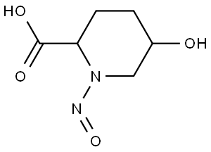 5-hydroxy-1-nitrosopiperidine-2-carboxylic acid Structure