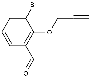 3-bromo-2-(prop-2-yn-1-yloxy)benzaldehyde Structure