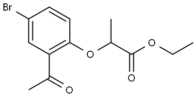 Ethyl 2-(2-acetyl-4-bromophenoxy)propanoate Structure