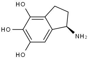 (1R)-1-amino-2,3-dihydro-1H-indene-4,5,6-triol Structure