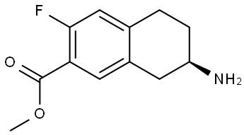 methyl (R)-7-amino-3-fluoro-5,6,7,8-tetrahydronaphthalene-2-carboxylate Structure