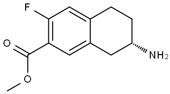 methyl (S)-7-amino-3-fluoro-5,6,7,8-tetrahydronaphthalene-2-carboxylate Structure