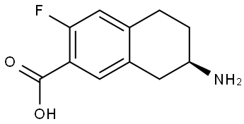 (R)-7-Amino-3-fluoro-5,6,7,8-tetrahydro-2-naphthalenecarboxylic acid Structure