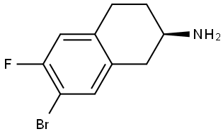 (R)-7-Bromo-6-fluoro-1,2,3,4-tetrahydro-2-naphthalenamine Structure