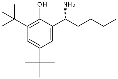 2-[(1R)-1-Aminopentyl]-4,6-bis(1,1-dimethylethyl)phenol Structure