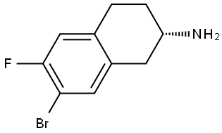 (S)-7-Bromo-6-fluoro-1,2,3,4-tetrahydro-2-naphthalenamine Structure