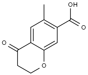 6-methyl-4-oxo-3,4-dihydro-2H-1-benzopyran-7-carboxylic acid Structure