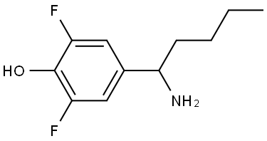 4-(1-AMINOPENTYL)-2,6-DIFLUOROPHENOL Structure