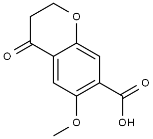 6-methoxy-4-oxo-3,4-dihydro-2H-1-benzopyran-7-carboxylic acid Structure