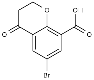 6-Bromo-3,4-dihydro-4-oxo-2H-1-benzopyran-8-carboxylic acid Structure