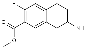 methyl 7-amino-3-fluoro-5,6,7,8-tetrahydronaphthalene-2-carboxylate Structure