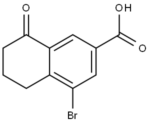 4-bromo-8-oxo-5,6,7,8-tetrahydronaphthalene-2-carboxylic acid Structure