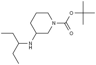 tert-butyl 3-(pentan-3-ylamino)piperidine-1-carboxylate Structure