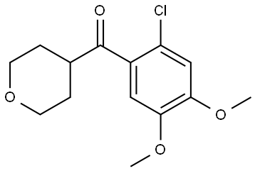 (2-Chloro-4,5-dimethoxyphenyl)(tetrahydro-2H-pyran-4-yl)methanone Structure