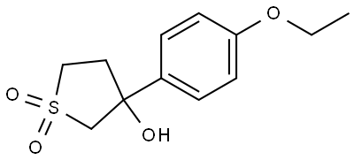 Thiophene-3-ol, 3-(4-ethoxyphenyl)tetrahydro-, 1,1-dioxide Structure