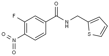 3-fluoro-4-nitro-N-(thiophen-2-ylmethyl)benzamide Structure