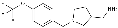 (1-(4-(trifluoromethoxy)benzyl)pyrrolidin-3-yl)methanamine Structure