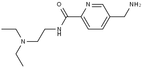 2-Pyridinecarboxamide, 5-(aminomethyl)-N-[2-(diethylamino)ethyl]- Structure