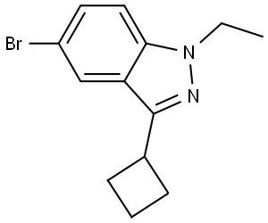 5-Bromo-3-cyclobutyl-1-ethyl-1H-indazole Structure