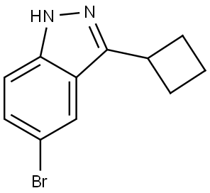 5-Bromo-3-cyclobutyl-1H-indazole Structure