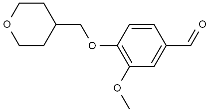 3-Methoxy-4-[(tetrahydro-2H-pyran-4-yl)methoxy]benzaldehyde Structure