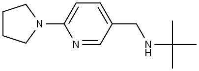 N-(1,1-Dimethylethyl)-6-(1-pyrrolidinyl)-3-pyridinemethanamine 구조식 이미지