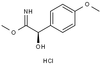 Benzeneethanimidic acid, α-hydroxy-4-methoxy-, methyl ester, hydrochloride, (R)- Structure