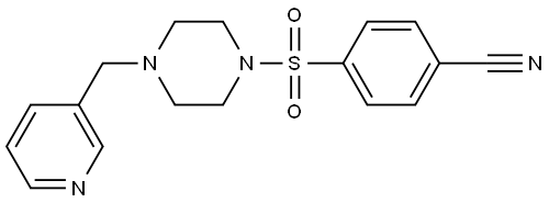 Benzonitrile, 4-[[4-(3-pyridinylmethyl)-1-piperazinyl]sulfonyl]- Structure