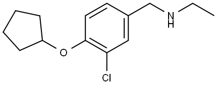 3-Chloro-4-(cyclopentyloxy)-N-ethylbenzenemethanamine Structure