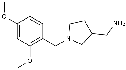 (1-(2,4-dimethoxybenzyl)pyrrolidin-3-yl)methanamine Structure