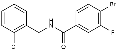 4-Bromo-N-[(2-chlorophenyl)methyl]-3-fluorobenzamide Structure